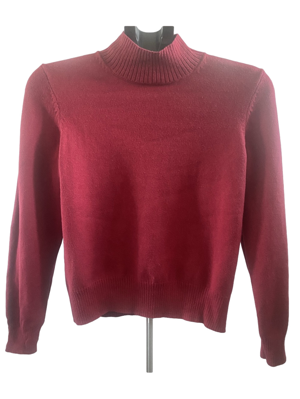 Old Navy Ribbed Mock Neck Sweater in Burgundy